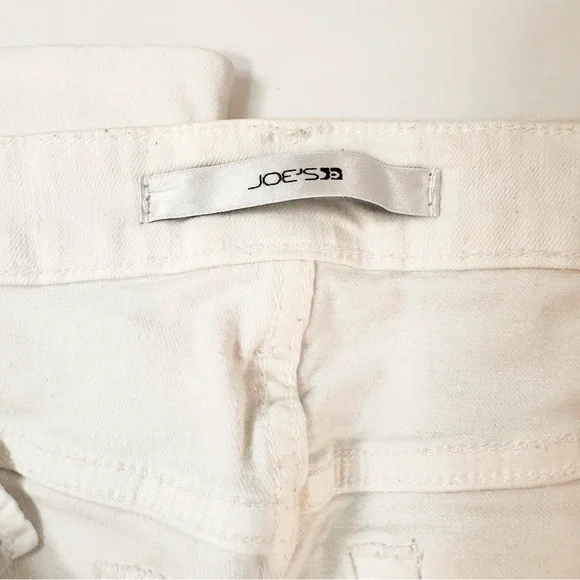 Joe's Jeans White Cuffed 24” Cropped Capri Denim Pants - Picture 7 of 14